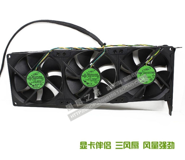 Wholesale New Original three fans As a lot ADDA AD0912UX-A7BGL12V 0.50A Graphics card cooling companion PCI slot fan