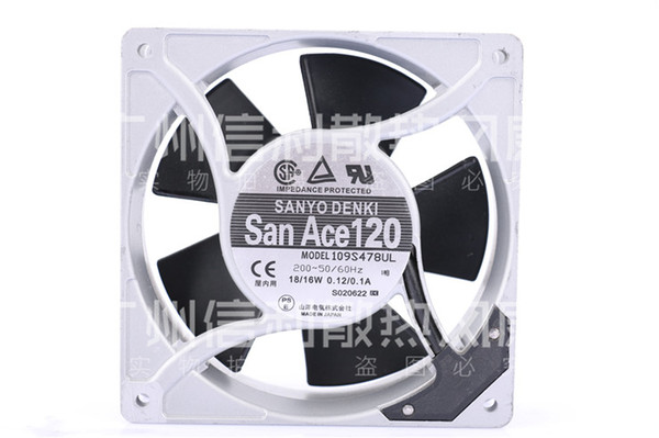 Wholesale 109S478/472/474/475/424/425/429UL Sanyo 12CM 200V cooling fan
