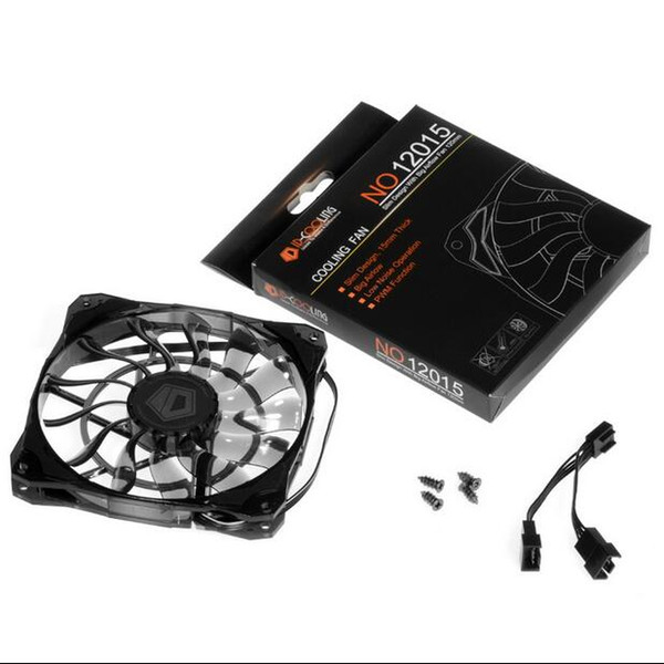 ID-COOLING 12015 slim 15MM shock absorber mute 4PIN temperature control 12CM chassis fan