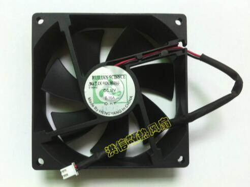 genuine RUILIAN SCIENCE 9025 DC12V 0.16A RDL9025S 90*90*25MM 2 line refrigerator fan