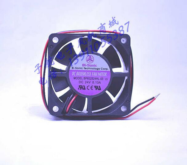 Original Bi-Sonic BP602524HL-03 6025 0.13A 24V 2 wire chassis fan