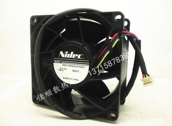 NIDEC V80E12BS2A5-07T05A1 80*80*38 12V 1.95A 4 line 8cm violent fan