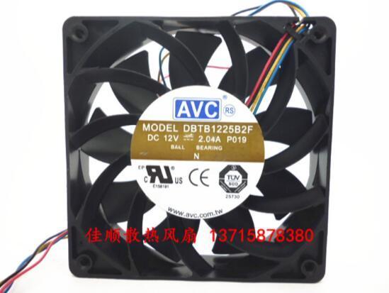 AVC 120*120*25 DBTB1225B2F 12V 2.04A 4 server fan speed control