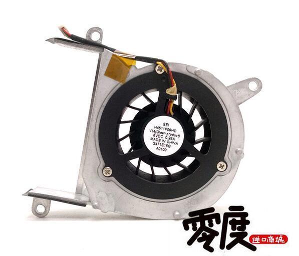 Original SEI H4511F05HD 5V 0.28A 3 wire notebook fan with aluminum frame