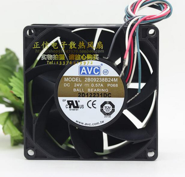 AVC 9CM 9238 0.57A 2B09238B24M 92*92*38mm 4 line heat sink fan