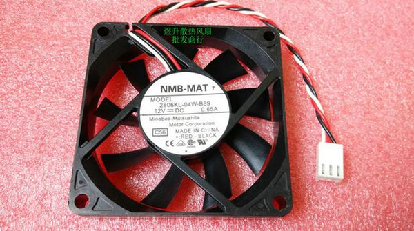 Genuine NMB-MAT 7015 2806KL-04W-B89 0.65A DC12V 7CM three wire CPU heat sink fan