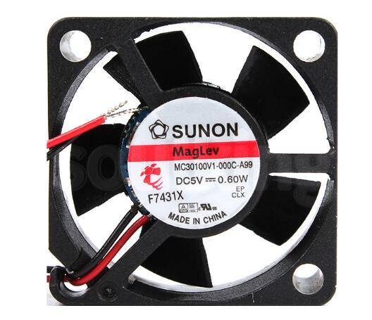 Original SUNON MC30100V1-000C-A99 3010 5V 0.6W two-wire display card fan