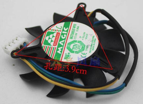 Original MGT5005XF-W10 5V 0.35A 4-line graphics card heat dissipation fan