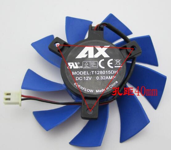 EVERFLOW T128015DH 12V 0.32A two-wire GT240 diamond display card fan