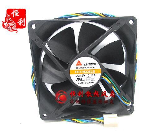 FD129225LB 9225 12V 0.15A 9CM four-wire silent cabinet power supply cooling fan