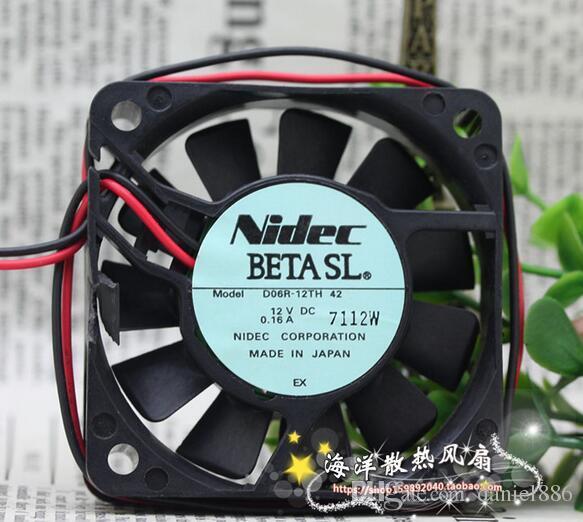 NIDEC D06R-12TH 42 6cm 60*60*15 12V 0.16A 2 wire double ball supply heat sink fan