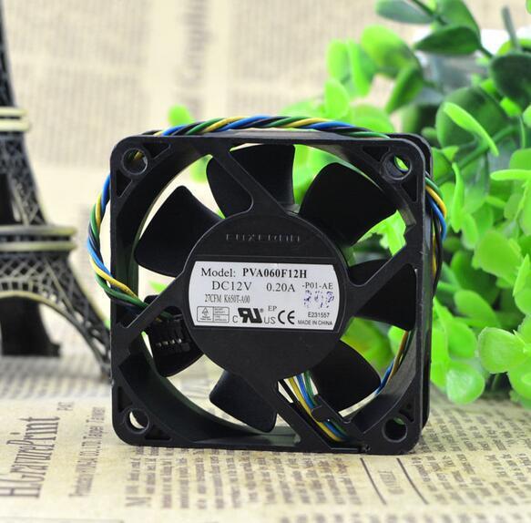 Foxconn 60*60*20 6CM 12V0.20A PVA060F12H four PWM copper line speed control hydraulic fan