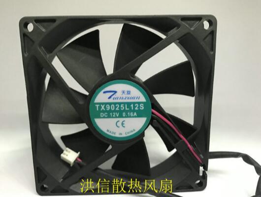 TX9025L12S DC12V 0.16A 9CM 9025 90*90*25MM two-wire radiator fan