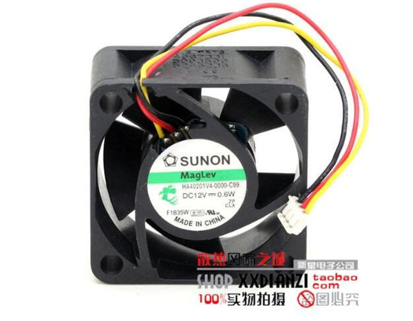 Wholesale: genuine SUNON HA40201V4-0000-C99 40*40*20 4cm 12V 0.6W SUNON three line magnetic levitation mute fan