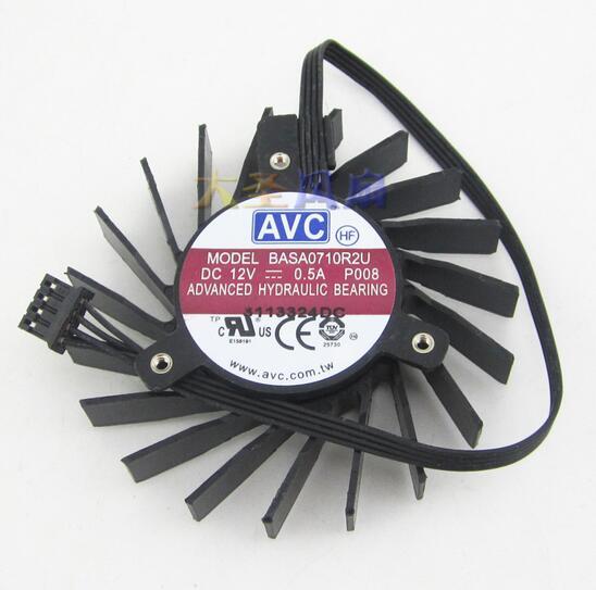 Wholesale: original AVC BASA0710R2U 0.5A Quadro Q4000 2GB 4 line graphics fan