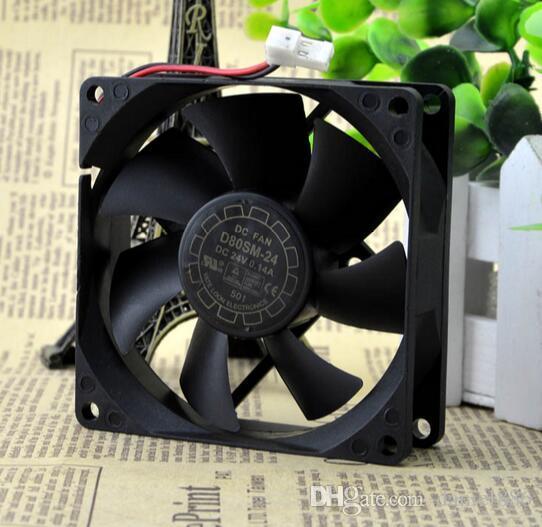 Original YATE LOON D80SM-24 8Cm 24V 0.14A 80*80*25MM 2 wire inverter fan cooling fan