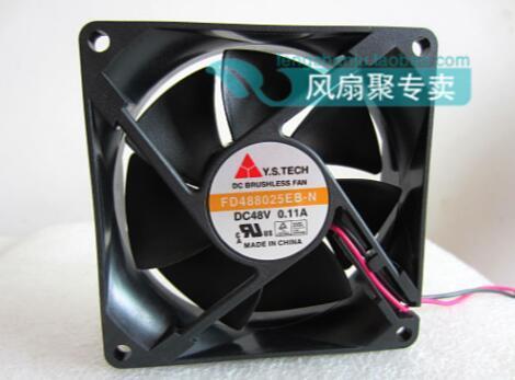 The new Y.S.TECH FD488025EB-N 48V0.11A 8CM 80*80*25 2 wire cooling fan