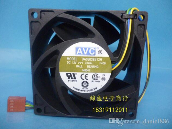 AVC 8038 0.85A DA08038B12H 80*80*38MM 12V 4 wire PWM temperature control cooling fan