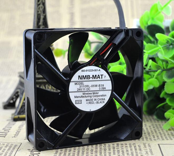 Genuine NMB 80*80*25 24V 0.09A 8 cm 3110RL-05W-B39 chassis cooling fan