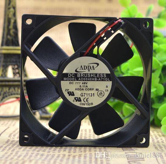 Genuine ADDA AD0848HB-A71GL 80*80*25 48V 0.11A 8CM 2 wire double ball fan