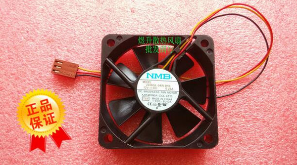 Wholesale: original NMB 6015 2406GL-04W-B59 DC12V 0.26A 60*60*15mm three lines spool flow fan