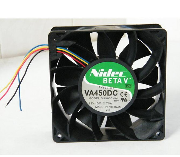 Nidec 2.75A 12CM 1238 V35633-94 12*12*3.8CM four wire dual ball bearing cooling fan