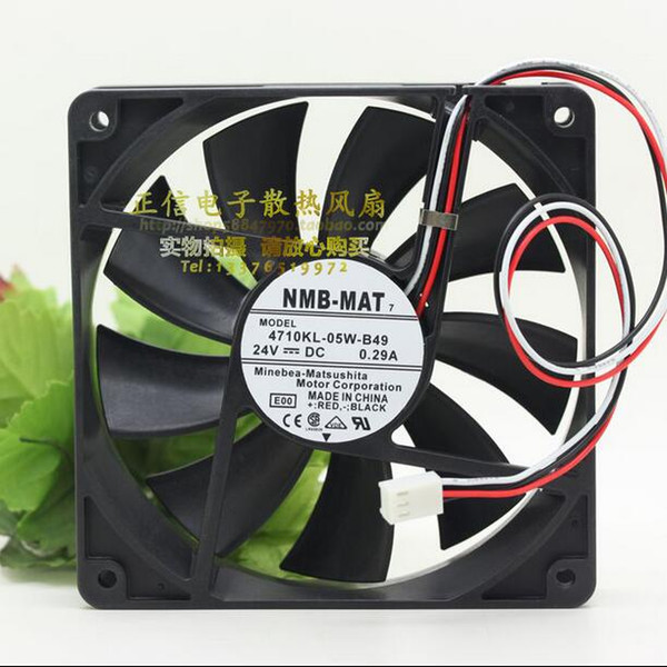 Wholesale: NMB 4710KL-05W-B49 12025 0.29A 120*120*25MM 3 wire DC device fan,