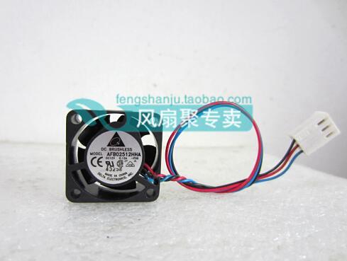 Delta 2.5cm 2510 12V0.12A 25*25*10MM AFB02512HHA 3 wire micro cooling fan large air volume