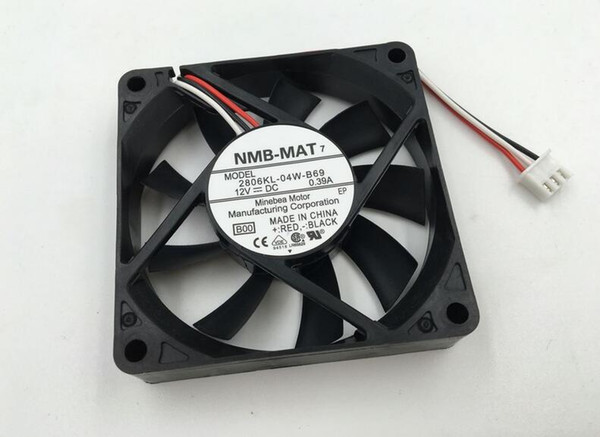 NMB 2806KL-04W-B69 0.39A 12V mute three wire fan UPS power fan