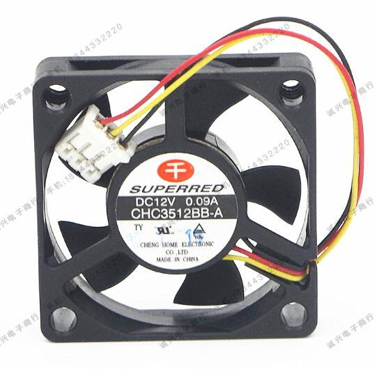 Wholesale: genuine double bal CHC3512BB-A 35*35*10 12V 0.09A 3.5CM l three line cooling fan