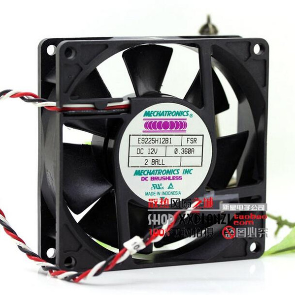 Genuine E9225H12B 90*90*25 12V 0.36A MECHATRONICS three wire cooling fan