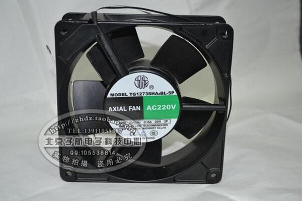 Wholesale: 127*127*38 220V 0.16A TG12738HA2BL inverter fan, Ningbo Kowloon axial fan