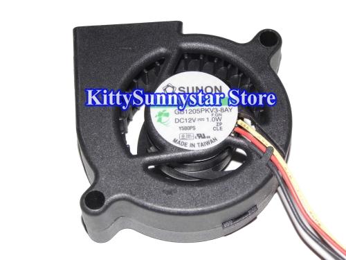 New Original 5cm GB1205PHV1-8AY R 12V 1.1W 3Wire DLP LUMENS DP513 DC Fan,GB1205PKV3-8AY F.GN 12V 1.0W 3Wire Projector Fan