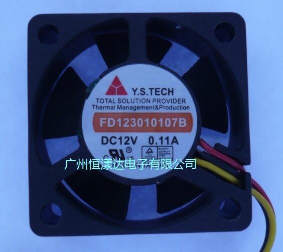 Y.S.TECH 3010 FD123010107B 12V 0.11A 3wire cooling fan