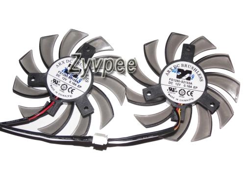 ARX FS1280-S2153A 12V 0.16A GT240 GTX460 560 430 440 440 Graphics card fan twins fan