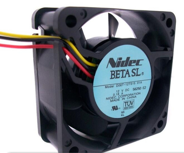 Nidec 6025 6cm D06T-12TS15 12V 0.18A 3wire,B34605-16 12V 0.58A 2Wire cooling fan