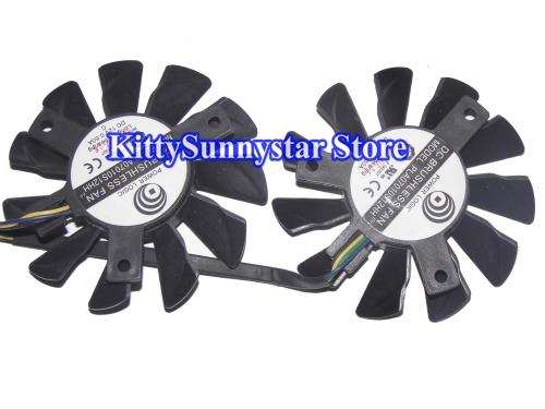 65mm PLA07010S12HH 12V 0.5A 4Wire Power Logic For MSI R5770 6770 N450GTS HAWK Twins Video Fan