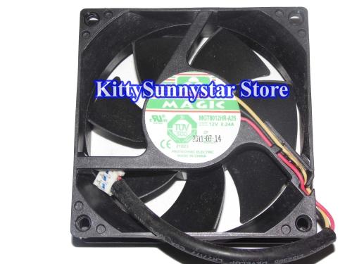 80x80x25mm 8cm MGT8012HR-A25 80mm DC12V 0.24A 3Wire CPU Cooling Fan