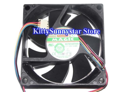 80x80x25mm MGT8012UR-W25 80mm 12V 0.66A 4Wire 8cm case Cooling Fan