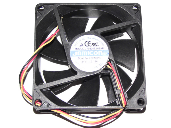 80x80x25mm 8cm 8025 JF0825B2HSAR 80mm 24V 0.15A 3Wire Cooling Fan