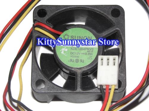 4cm 12V Sunon KDE1204PKVX-A MS.B697.F.GN 3.8W 3Wire Switch Fan,KDE1204PKV1 KDE1204PKV2 MS.M 0.8W Cooling Fan