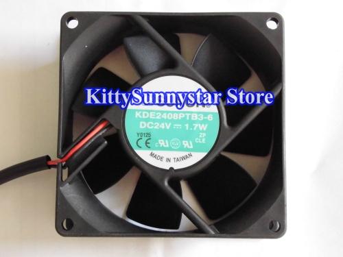 8cm 24V 2Wire KDE2408PTB1-6 3.4W KDE2408PTB3-6 1.7W KDE2408PTS3-6 2.4W Inverter Fan