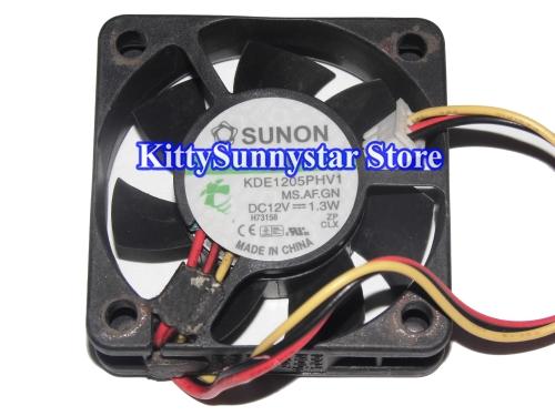 5cm KDE1205PHV1 MS.AF.GN 12V 1.3W 3Wire Sunon KDE1205PHV2 MS.M 12V 1.0W Server Fan