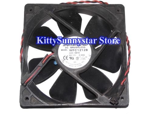 Delta 12mm WFC1212B 600-5914 12V 0.44A 2Wire Cooling Fan