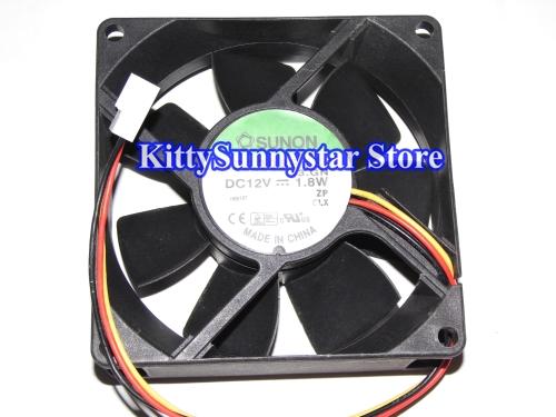 8cm KD1208PTS1 13.GN 12V 1.8W 2Wire 3Wire Case Fan