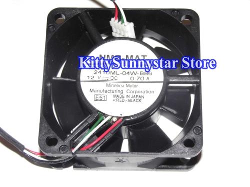 NMB 6cm 2410ML-04W-B86 E51 12V 0.7A 4Wire 2410ML-04W-B56,2410ML-04W-B69 12V Cooling Fan