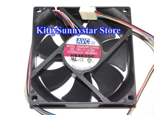 AVC 8025 DS08025R12UP048 12V 0.35A 4Wire 8CM CPU Case Fan