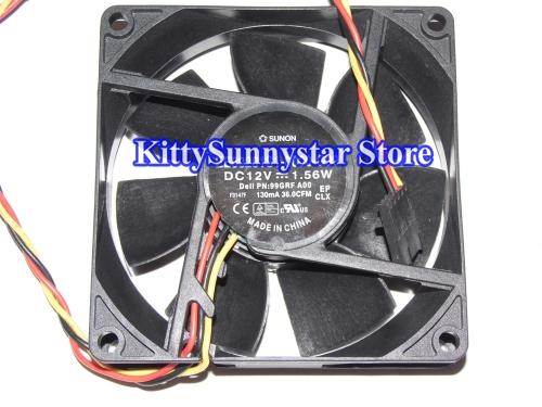 EE80201S1-0000-G99 DELL P/N:99GRF 12V 1.56W 3Wire Case Fan