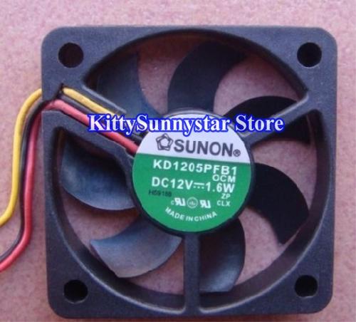 5cm KD1205PFB1 12V 1.6W 3Wire Sunon Cooling Fan