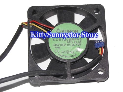 5CM KDE1205PFV3 MS.G.M 12V 0.7W 3Wire Sunon Cooling Fan